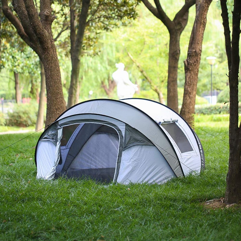 EchoSmile Instant Pop Up Camping Tent, 2/4/6 Person, Easy Setup Tent, Water Resistant Dome, Portable with Carry Bag - Image 2